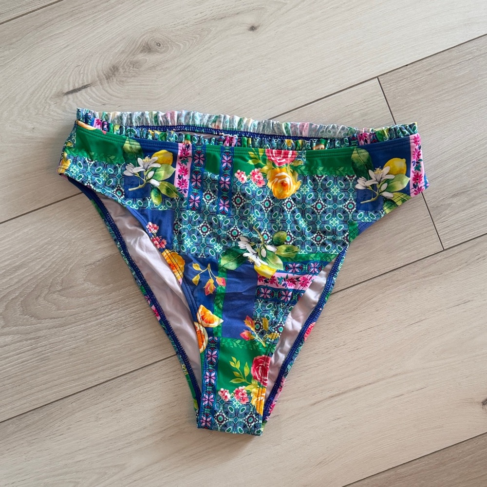 Floral High-Waisted Bikini Bottoms